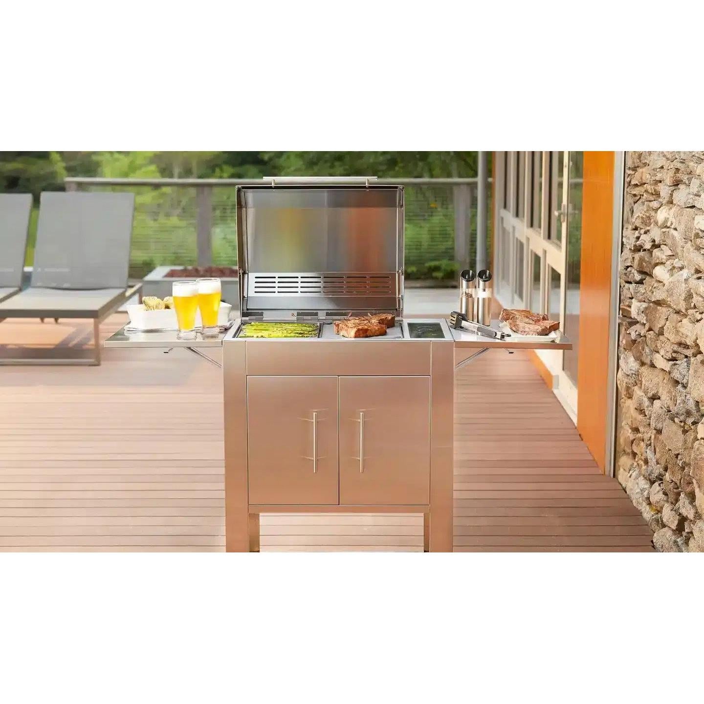 Kenyon Texan 30" 2-Burner Freestanding Single-Lid 240V Electric Grill With IntelliKEN Touch Control