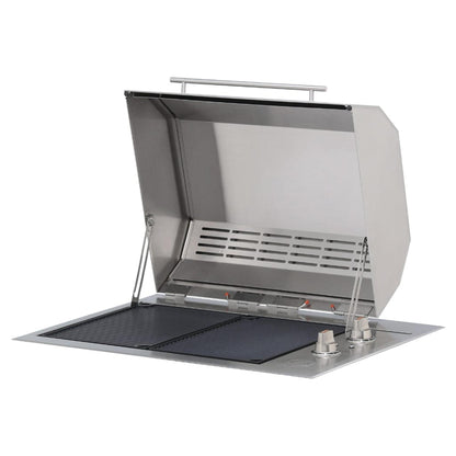 Kenyon Texan 30" 2-Burner Single-Lid Built-In 208V Electric Grill With Knob Control And Mounting Holes