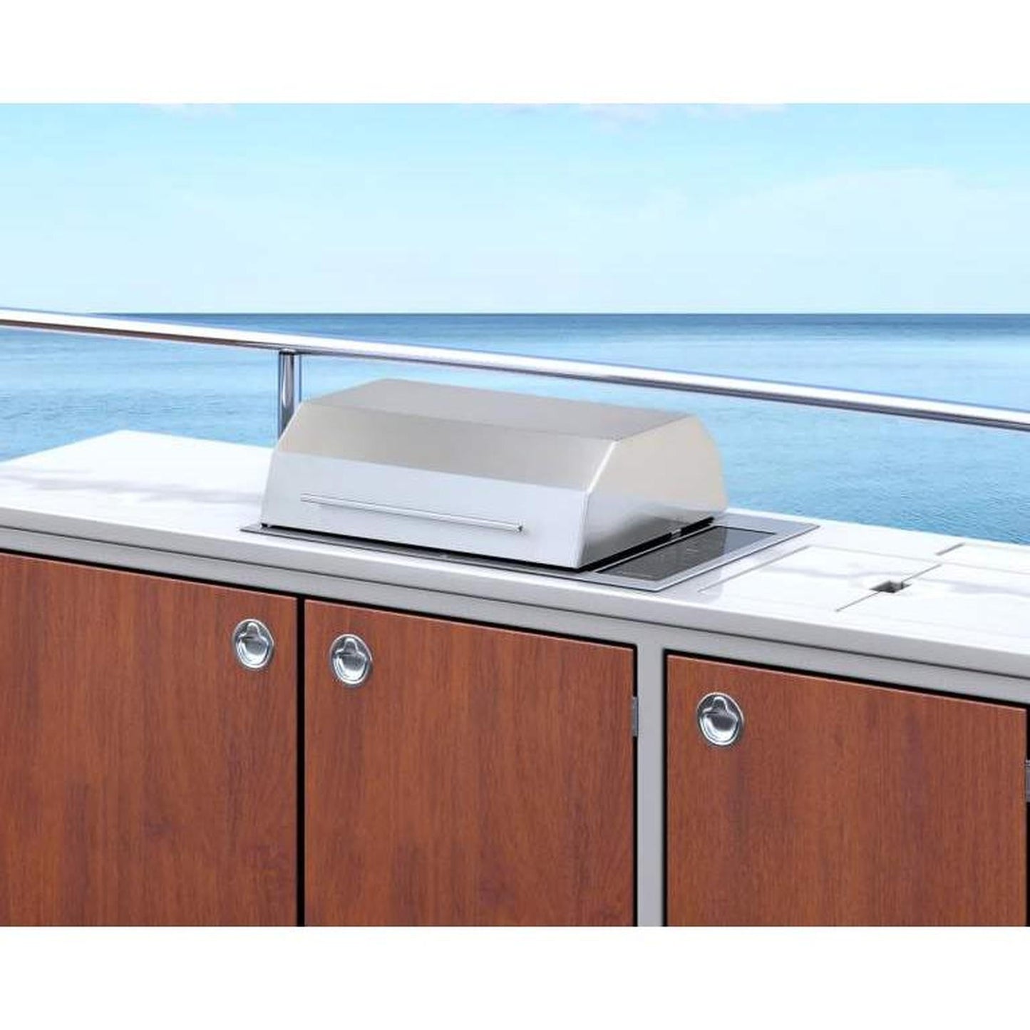 Kenyon Texan 30" 2-Burner Single-Lid Built-In 240V Electric Grill With Touch Control