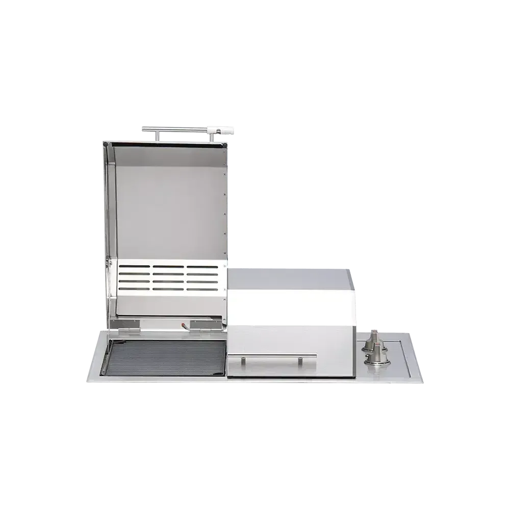 Kenyon Texan 30" 2-Burner Split-Lid Built-In 240V Electric Grill With Knob Control And Mounting Holes