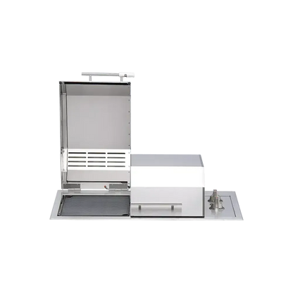 Kenyon Texan 30" 2-Burner Split-Lid Built-In 240V Electric Grill With Knob Control