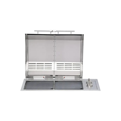 Kenyon Texan 30" 2-Burner Split-Lid Built-In 240V Electric Grill With Knob Control And Mounting Holes