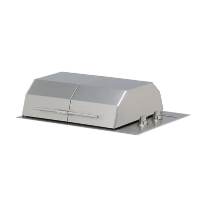 Kenyon Texan 30" 2-Burner Split-Lid Built-In 240V Electric Grill With Knob Control
