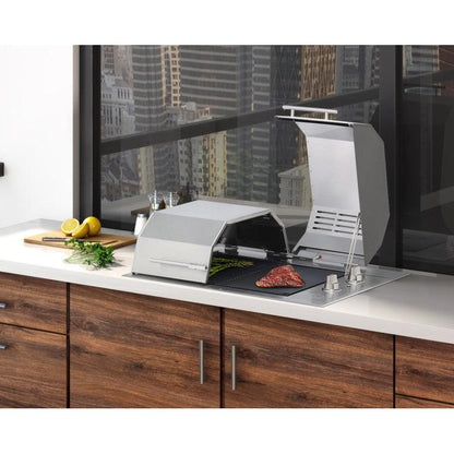 Kenyon Texan 30" 2-Burner Split-Lid Built-In 240V Electric Grill With Knob Control And Mounting Holes