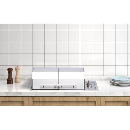 Kenyon Texan 30" 2-Burner Split-Lid Built-In 240V Electric Grill With Knob Control