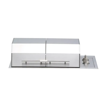 Kenyon Texan 30" 2-Burner Split-Lid Built-In 240V Electric Grill With Knob Control