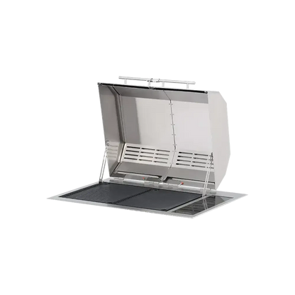 Kenyon Texan 30" 2-Burner Split-Lid Built-In 208V Electric Grill With Touch Control And Mounting Holes