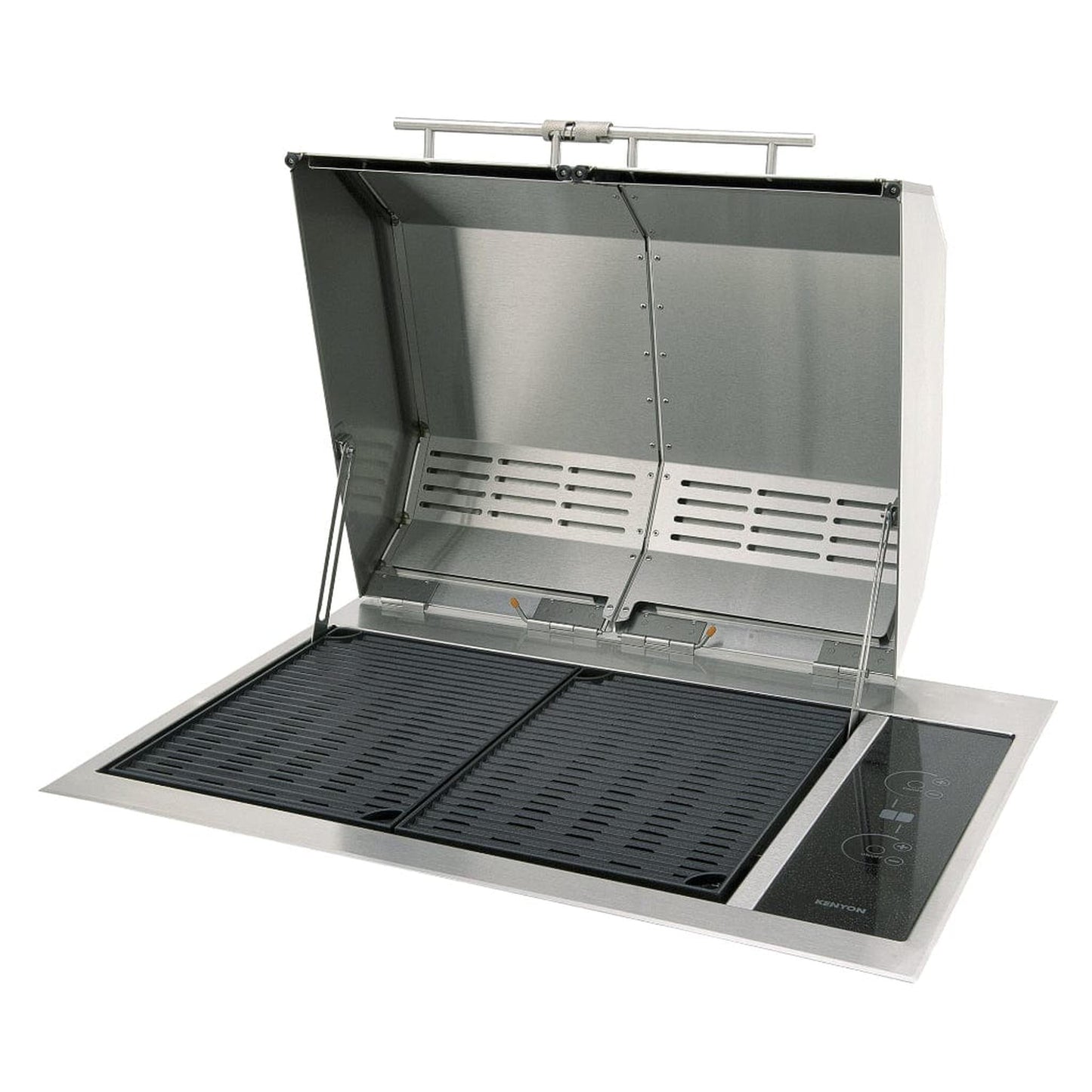 Kenyon Texan 30" 2-Burner Split-Lid Built-In 240V Electric Grill With Touch Control