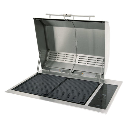 Kenyon Texan 30" 2-Burner Split-Lid Built-In 240V Electric Grill With Touch Control