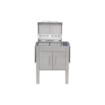 Kenyon Texan 60" 2-Burner Freestanding Split-Lid 240V Electric Grill With IntelliKEN Touch Control