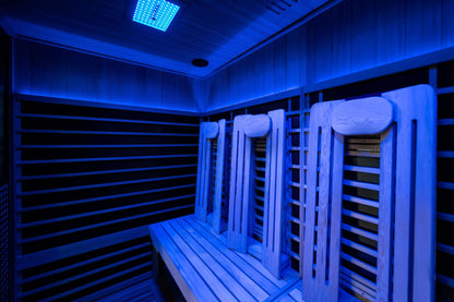 Sun Home Eclipse™ 4-Person Red Light & Infrared Sauna